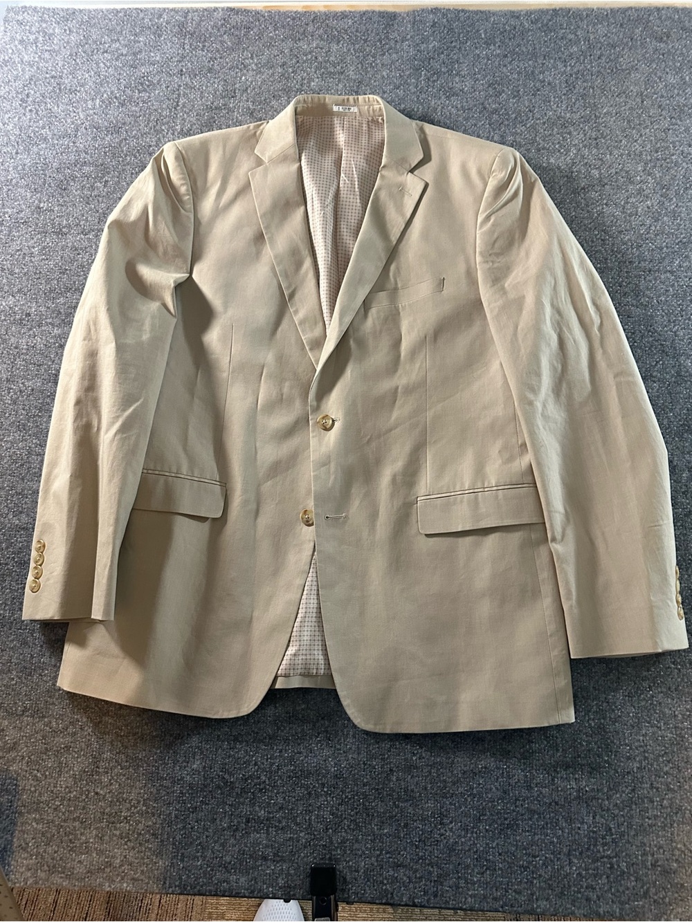 Saddlebred Beige Single-Breasted Blazer